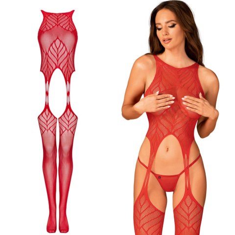 Koronkowe bodystocking erotyczny czerwone XL/XXL Koronkowe bodystocking erotyczny czerwone XL/XXL
