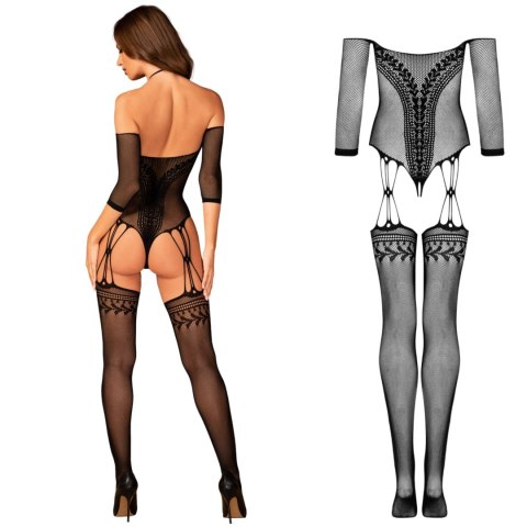 Strój erotyczny koronka bodystocking czarne S/M/L Strój erotyczny koronka bodystocking czarne S/M/L