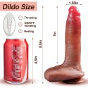 Realistyczny wibrator penis z ruchem góra/dół – z funkcją ogrzewania Realistyczny wibrator penis z ruchem góra/dół – z funkcją ogrzewania