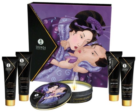 Zestaw świeca olejek żel do masażu Shunga exotic Zestaw świeca olejek żel do masażu Shunga exotic
