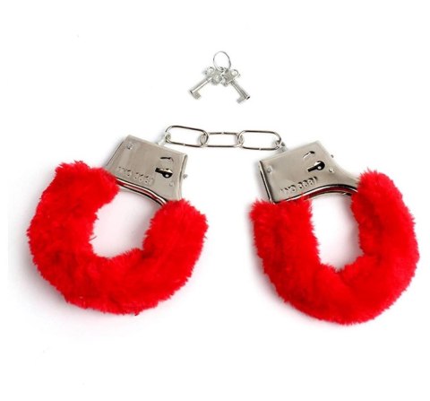 Kajdanki erotyczne bondage BDSM futerko czerwone Kajdanki erotyczne bondage BDSM futerko czerwone