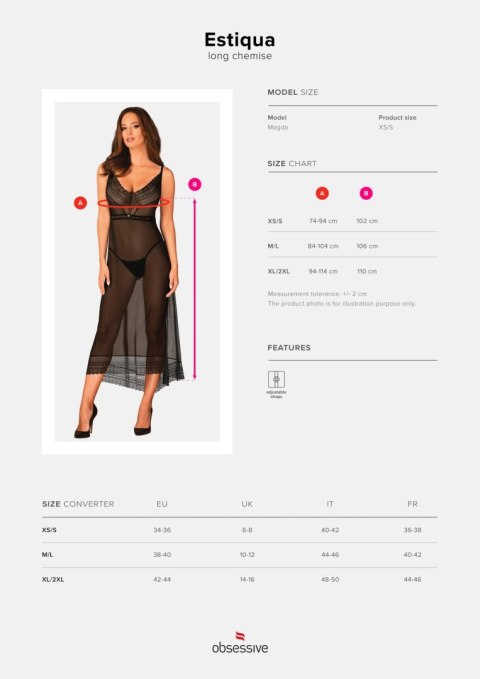 Estiqua koszulka długa stringi sex komplet XL/2XL Estiqua koszulka długa stringi sex komplet XL/2XL