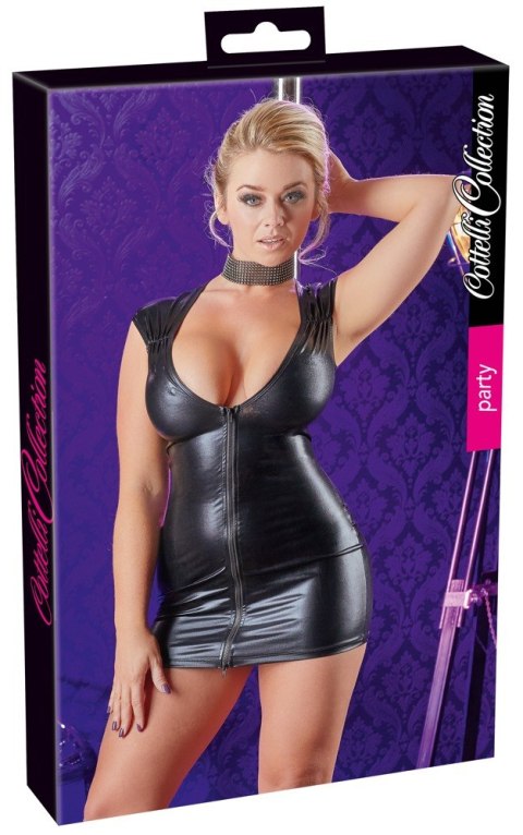 Wet Look Dress with Zip M Wet Look Dress with Zip M