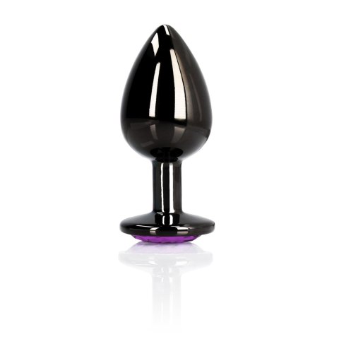 CZARNA ZATYCZKA PLUG ANALNY KOREK METALOWY Z DIAMENTEM 9 CM CZARNA ZATYCZKA PLUG ANALNY KOREK METALOWY Z DIAMENTEM 9 CM