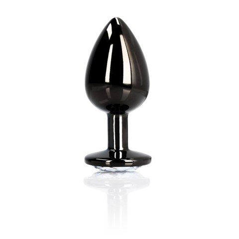 CZARNY METALOWY KOREK ANALNY PLUG Z DIAMENTEM 9,3 CM WODOODPORNY CZARNY METALOWY KOREK ANALNY PLUG Z DIAMENTEM 9,3 CM WODOODPORNY