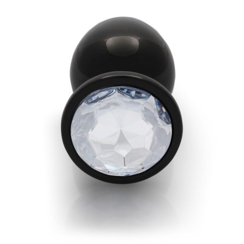CZARNY METALOWY KOREK ANALNY PLUG Z DIAMENTEM 9,3 CM WODOODPORNY CZARNY METALOWY KOREK ANALNY PLUG Z DIAMENTEM 9,3 CM WODOODPORNY