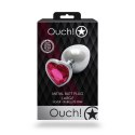 SREBRNA ZATYCZKA PLUG ANALNY KOREK METALOWY Z DIAMENTEM 9,3 CM SREBRNA ZATYCZKA PLUG ANALNY KOREK METALOWY Z DIAMENTEM 9,3 CM