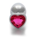 SREBRNA ZATYCZKA PLUG ANALNY KOREK METALOWY Z DIAMENTEM 9,3 CM SREBRNA ZATYCZKA PLUG ANALNY KOREK METALOWY Z DIAMENTEM 9,3 CM
