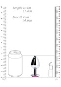 SREBRNA ZATYCZKA PLUG ANALNY KOREK METALOWY Z DIAMENTEM 9,3 CM SREBRNA ZATYCZKA PLUG ANALNY KOREK METALOWY Z DIAMENTEM 9,3 CM