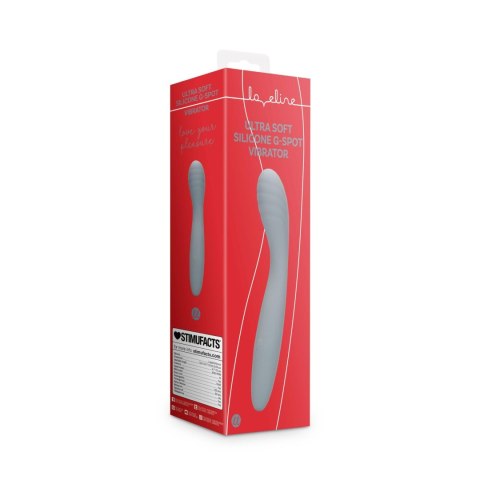 Wibrator damski gładki stymulacja punktu G miękki silikon szary 18 cm Wibrator damski gładki stymulacja punktu G miękki silikon szary 18 cm