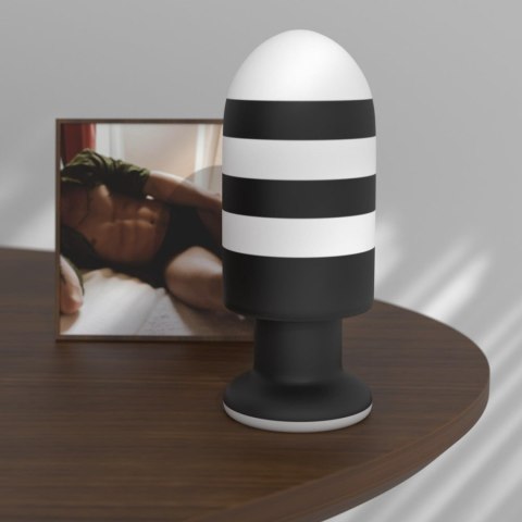 ZATYCZKA ANALNA CZARNO-BIAŁA SILIKONOWA KOREK ANALNY PLUG 19,5 CM ZATYCZKA ANALNA CZARNO-BIAŁA SILIKONOWA KOREK ANALNY PLUG 19,5 CM
