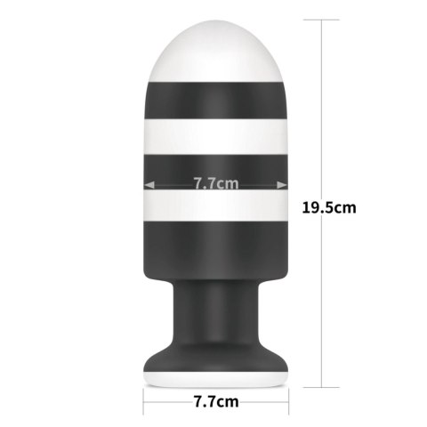 ZATYCZKA ANALNA CZARNO-BIAŁA SILIKONOWA KOREK ANALNY PLUG 19,5 CM ZATYCZKA ANALNA CZARNO-BIAŁA SILIKONOWA KOREK ANALNY PLUG 19,5 CM