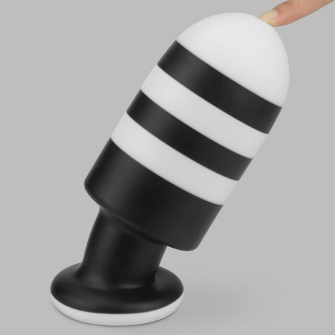 ZATYCZKA ANALNA CZARNO-BIAŁA SILIKONOWA KOREK ANALNY PLUG 19,5 CM ZATYCZKA ANALNA CZARNO-BIAŁA SILIKONOWA KOREK ANALNY PLUG 19,5 CM