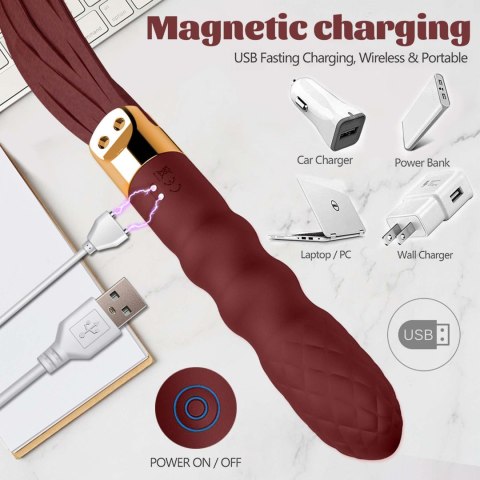 Pejcz bicz z korkiem wibratorem analnym 2w1 stymulacja analna plug Pejcz bicz z korkiem wibratorem analnym 2w1 stymulacja analna plug