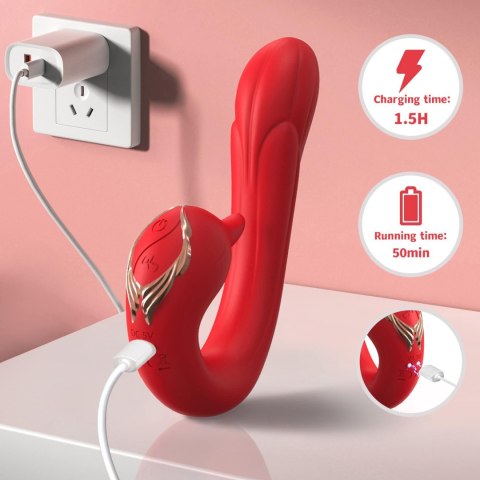Stymulator punktu G i łechtaczki zakrzywiony wibrator wodoodporny Stymulator punktu G i łechtaczki zakrzywiony wibrator wodoodporny