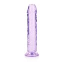 Żelowe fioletowe dildo z przyssawką waginalne i analne 22 cm Żelowe fioletowe dildo z przyssawką waginalne i analne 22 cm