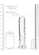 Żelowe przezroczyste dildo z przyssawką waginalne i analne 22 cm Żelowe przezroczyste dildo z przyssawką waginalne i analne 22 cm