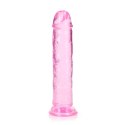 Żelowe różowe dildo z przyssawką waginalne i analne 22 cm Żelowe różowe dildo z przyssawką waginalne i analne 22 cm
