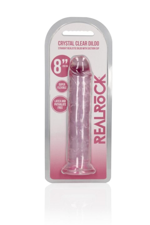 Żelowe różowe dildo z przyssawką waginalne i analne 22 cm Żelowe różowe dildo z przyssawką waginalne i analne 22 cm
