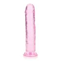 Żelowe różowe dildo z przyssawką waginalne i analne 22 cm Żelowe różowe dildo z przyssawką waginalne i analne 22 cm