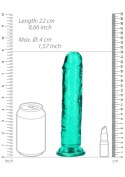 Żelowe zielone dildo z przyssawką waginalne i analne 22 cm Żelowe zielone dildo z przyssawką waginalne i analne 22 cm