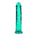 Żelowe zielone dildo z przyssawką waginalne i analne 22 cm Żelowe zielone dildo z przyssawką waginalne i analne 22 cm