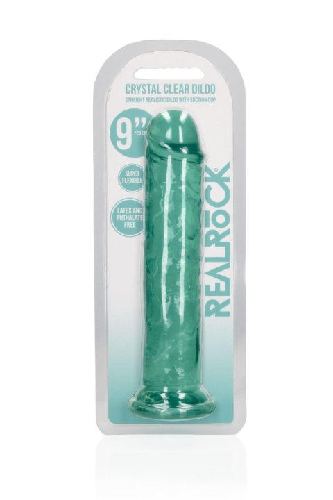 Żelowe zielone dildo z przyssawką waginalne i analne 25 cm Żelowe zielone dildo z przyssawką waginalne i analne 25 cm