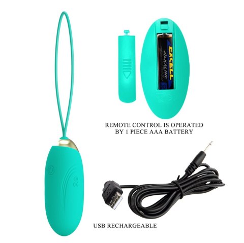 Wibrujące jajeczko -PRETTY LOVE - JENNY Dream chaser 1, Green, Wireless remote control 12 vibration functions Wibrujące jajeczko -PRETTY LOVE - JENNY Dream chaser 1, Green, Wireless remote control 12 vibration functions