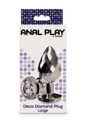 Disco Diamond Plug Large Silver