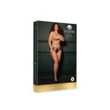 Lena - Brief with Open Crotch and Buttocks, Adjustable Sliders and Golden Details - Plus Size