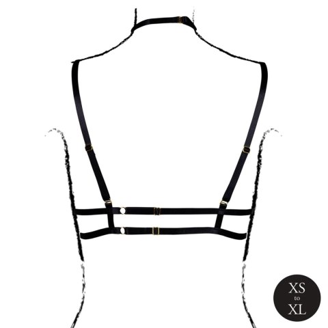 Open Cup Triangle Bra with Neck Strap and Adjustable Sliders - One Size - Black Open Cup Triangle Bra with Neck Strap and Adjustable Sliders - One Size - Black