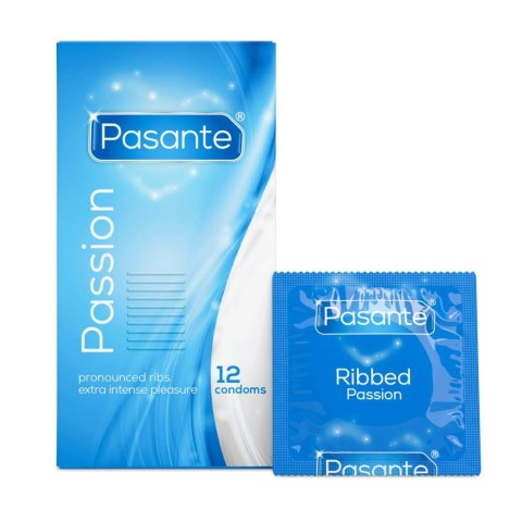 Pasante Ribbed/Passion Condoms 12 pcs Pasante Ribbed/Passion Condoms 12 pcs