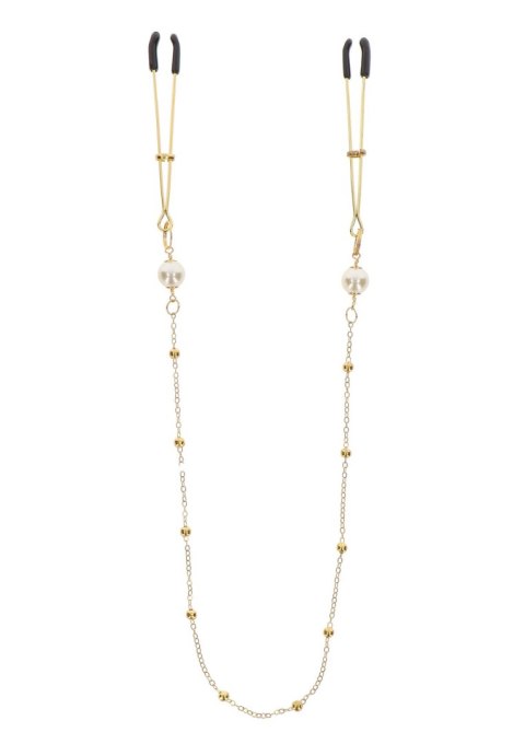 Tweezers Pearl & Deluxe Chain Gold Tweezers Pearl & Deluxe Chain Gold