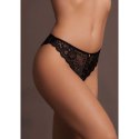 Zoe - Elastic Lace Brief with Back Lacing and Golden Details - One Size Zoe - Elastic Lace Brief with Back Lacing and Golden Details - One Size