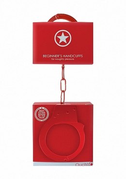 Beginner’s Handcuffs – Red | Metalowe Kajdanki BDSM dla Początkujących i Zaawansowanych