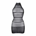 High Lace Neck Net Mini Dress - One Size High Lace Neck Net Mini Dress - One Size