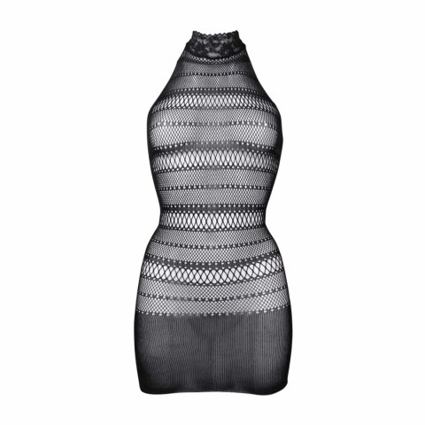 High Lace Neck Net Mini Dress - One Size High Lace Neck Net Mini Dress - One Size
