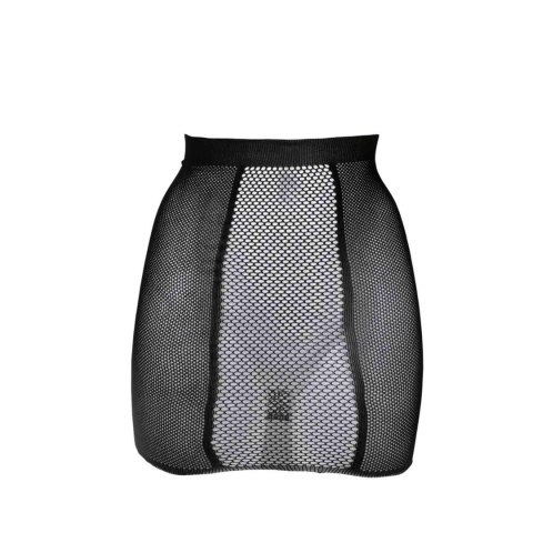 High-Waist Fishnet Skirt - One Size - Black High-Waist Fishnet Skirt - One Size - Black