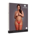 Shimmering Thigh High Stockings - Plus Size - Red/Gold Glitter Shimmering Thigh High Stockings - Plus Size - Red/Gold Glitter