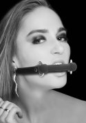 Silicone Bit Gag - With Adjustable Bonded Leather Straps Silicone Bit Gag - With Adjustable Bonded Leather Straps