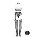 Two Piece with Halter Turtleneck and Pantie with Attached Stockings - OSX - Black Two Piece with Halter Turtleneck and Pantie with Attached Stockings - OSX - Black
