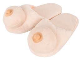 Boob Slippers – Pluszowe Kapcie z Biustem | Rozmiar do 44