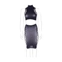 Kala XXXVII - Two Piece with Turtleneck, Crop Top and Skirt - Plus Size