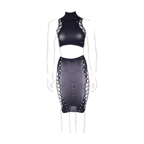 Kala XXXVII - Two Piece with Turtleneck, Crop Top and Skirt - Plus Size Kala XXXVII - Two Piece with Turtleneck, Crop Top and Skirt - Plus Size