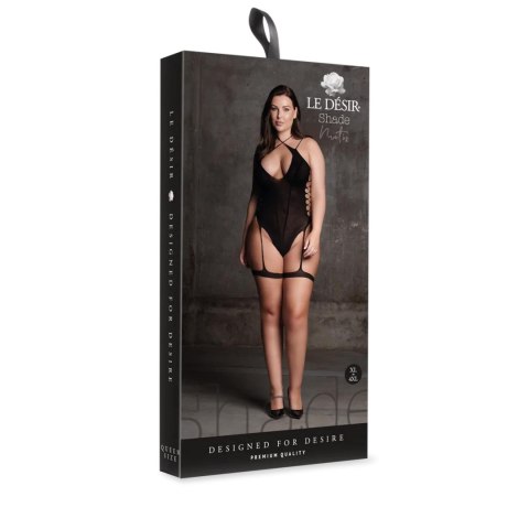 Metis XVI - Body with Garters and Crossed Neckline - Plus Size Metis XVI - Body with Garters and Crossed Neckline - Plus Size