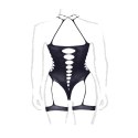 Metis XVI - Body with Garters and Crossed Neckline - Plus Size