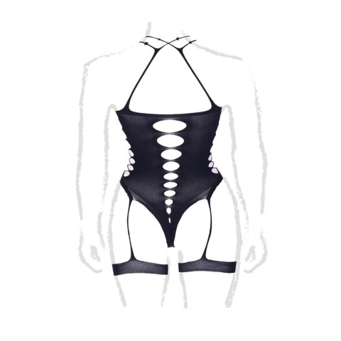Metis XVI - Body with Garters and Crossed Neckline - Plus Size Metis XVI - Body with Garters and Crossed Neckline - Plus Size