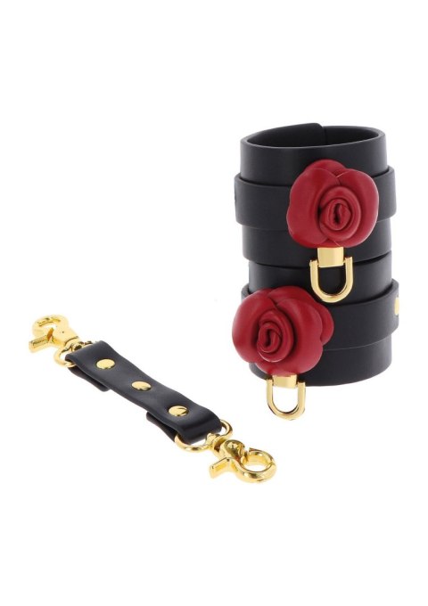 TABOOM Wild Roses Ankle Cuffs Black – Mankiety na kostki z różą TABOOM Wild Roses Ankle Cuffs Black – Mankiety na kostki z różą