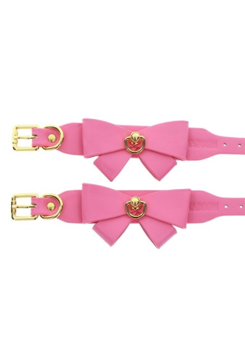 Wrist Cuffs Set Pink – Kajdanki Taboom Malibu z Wegańskiej Skóry Wrist Cuffs Set Pink – Kajdanki Taboom Malibu z Wegańskiej Skóry