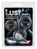 PIERŚCIEŃ LUST 3 COCK RINGS BLACK 13-0725 PIERŚCIEŃ LUST 3 COCK RINGS BLACK 13-0725